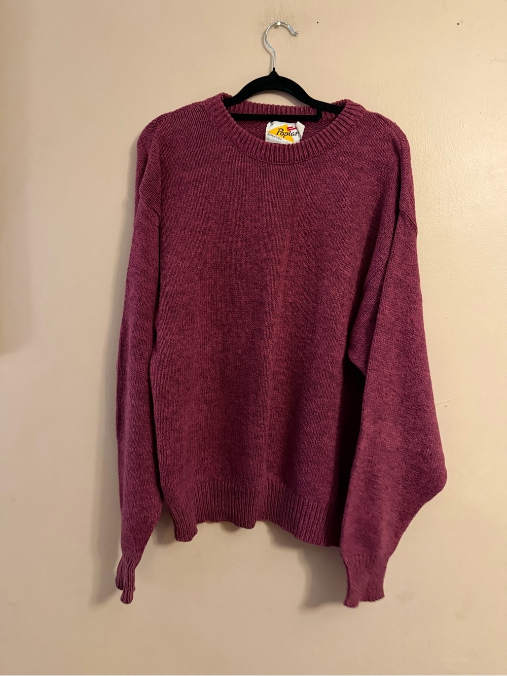 Vintage Men’s Maroon Crewneck Sweater